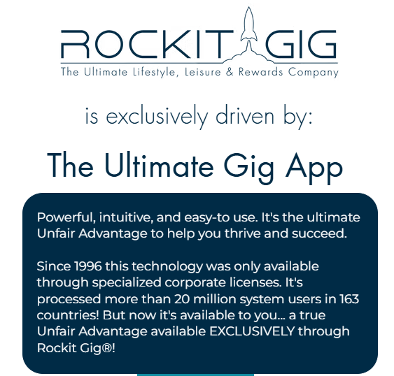 Rockit Gig App snippet talking about the features of the App